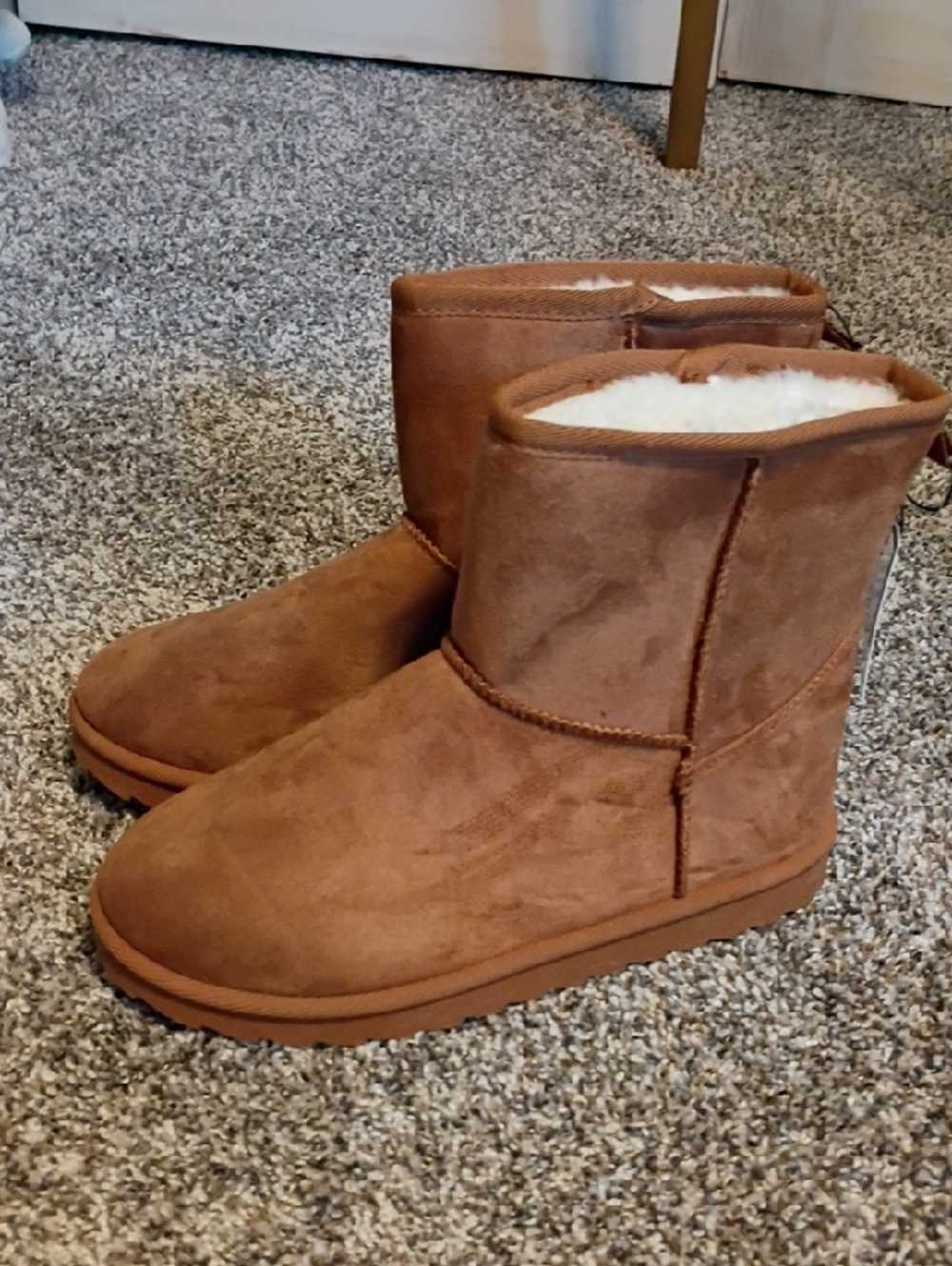 just be Kids Brown Faux-Suede Lined Boots